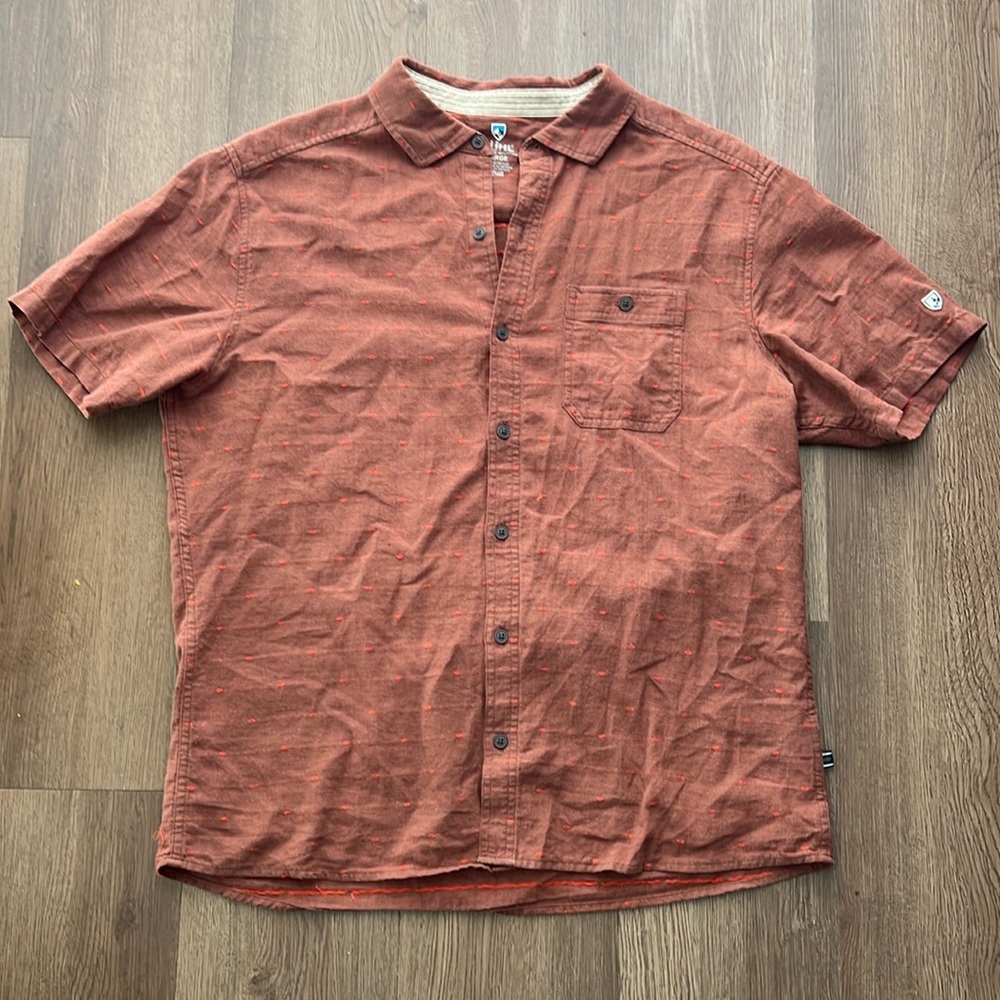 Men’s shirt from KUHL for sale. Lightly used and worn. Size large